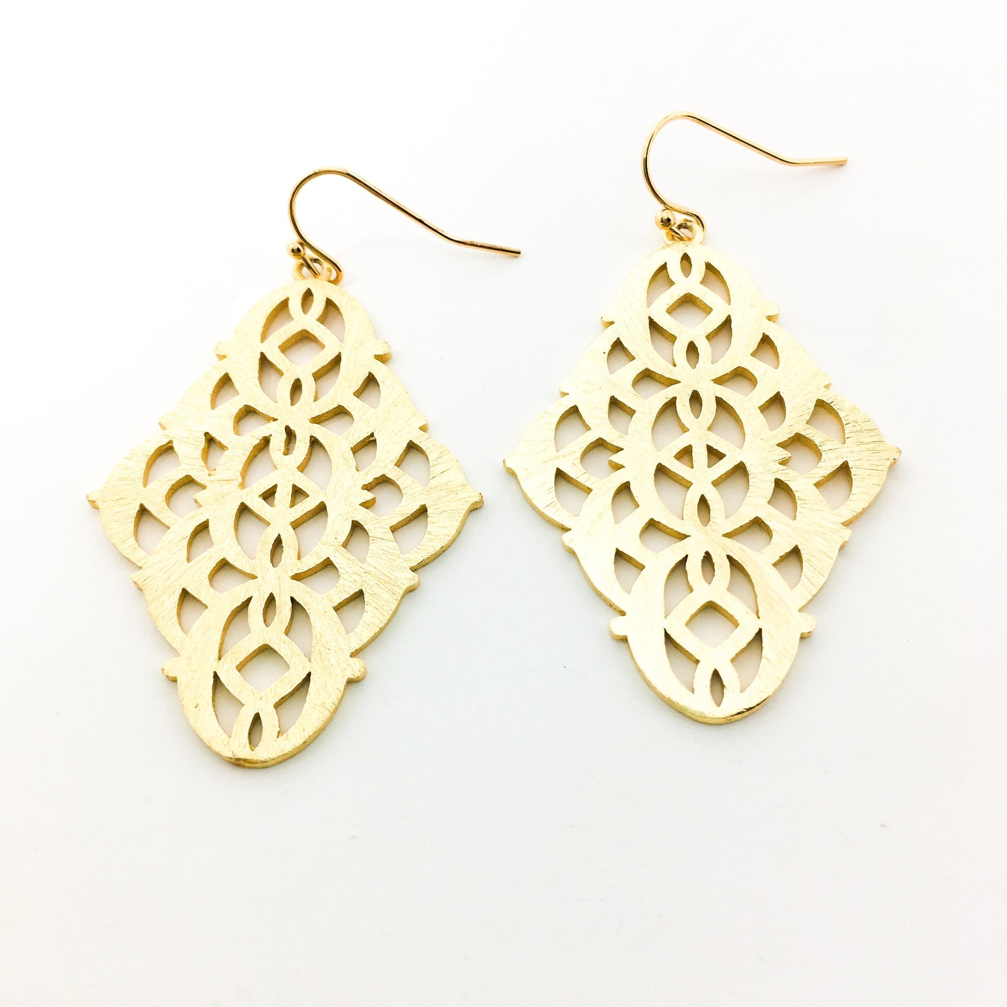Arabella Brushed Patterned Indian Earrings - MTT Collective