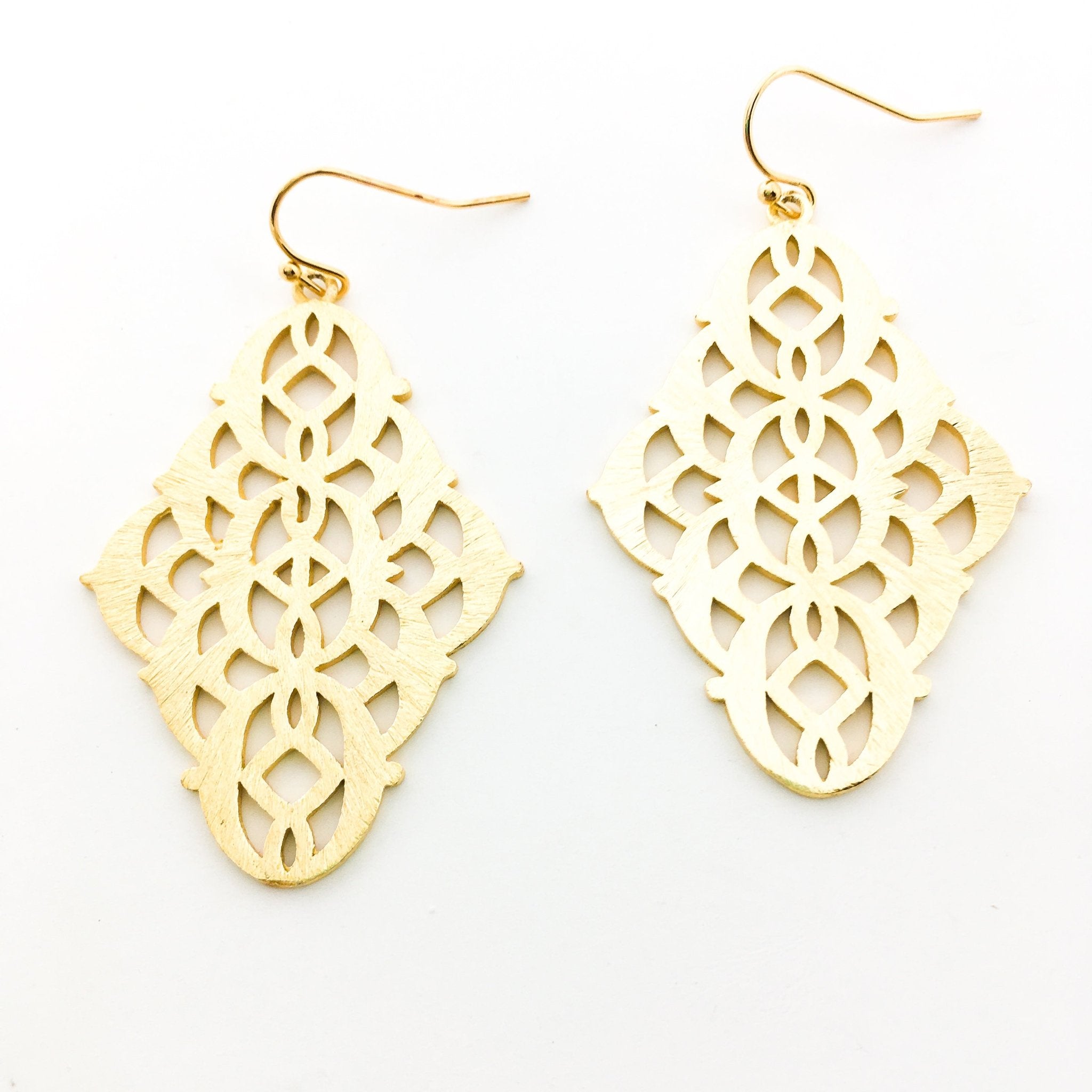 Arabella Brushed Patterned Indian Earrings - MTT Collective