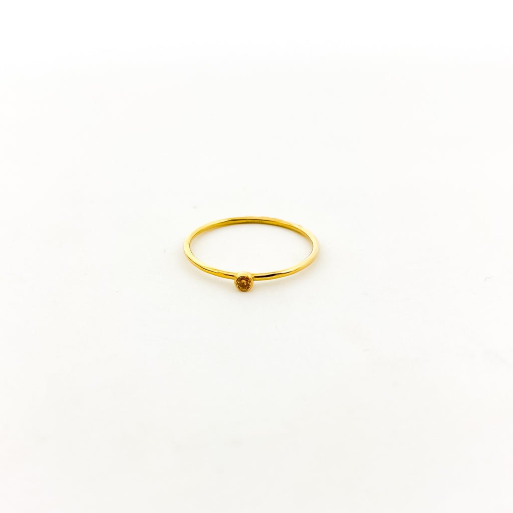 Bella Birthstone Stacking Ring | Gold - MTT Collective