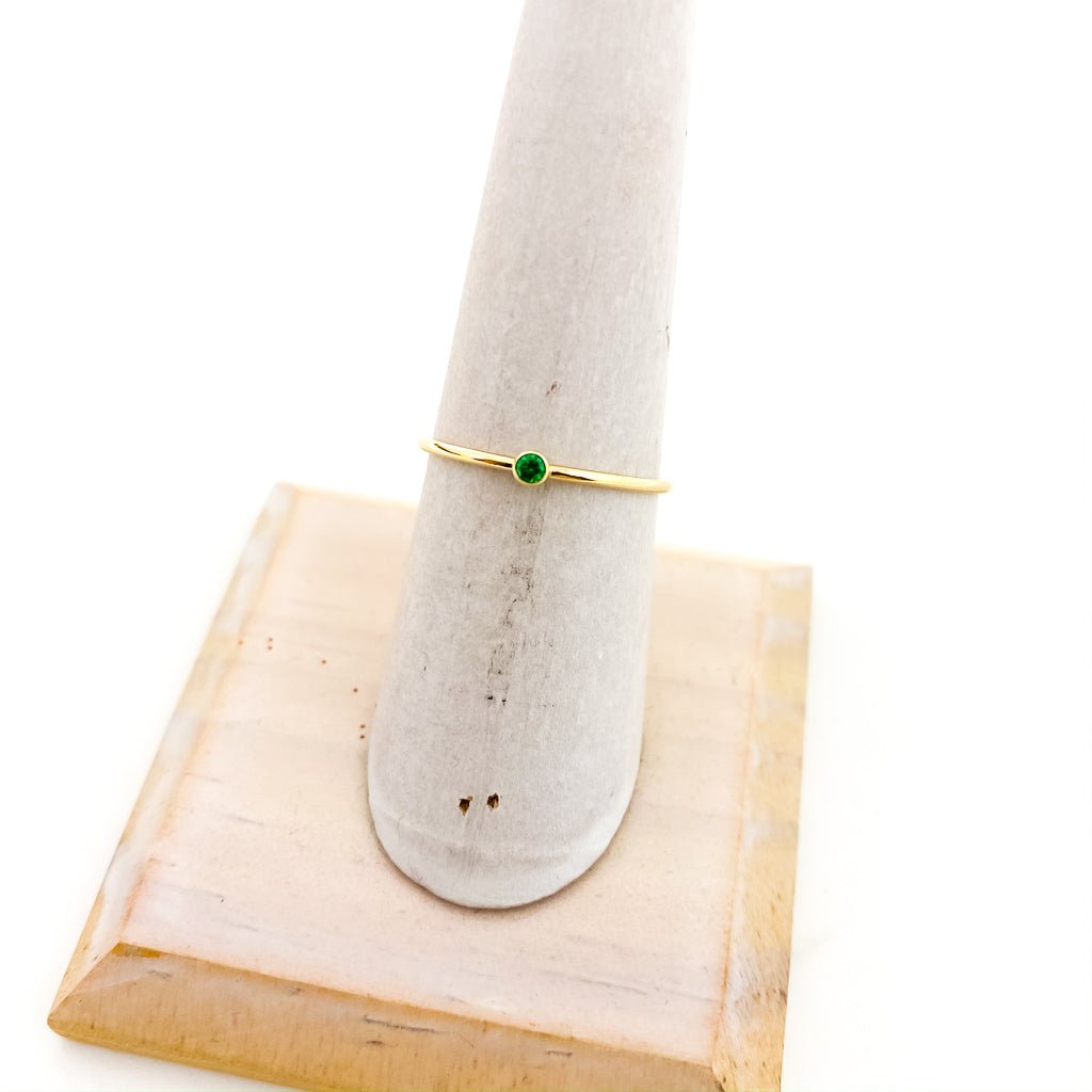 Bella Birthstone Stacking Ring | Gold - MTT Collective