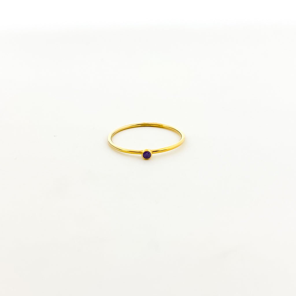Bella Birthstone Stacking Ring | Gold - MTT Collective