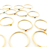 Bella Birthstone Stacking Ring | Gold - MTT Collective