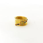 Bella Birthstone Stacking Ring | Gold - MTT Collective