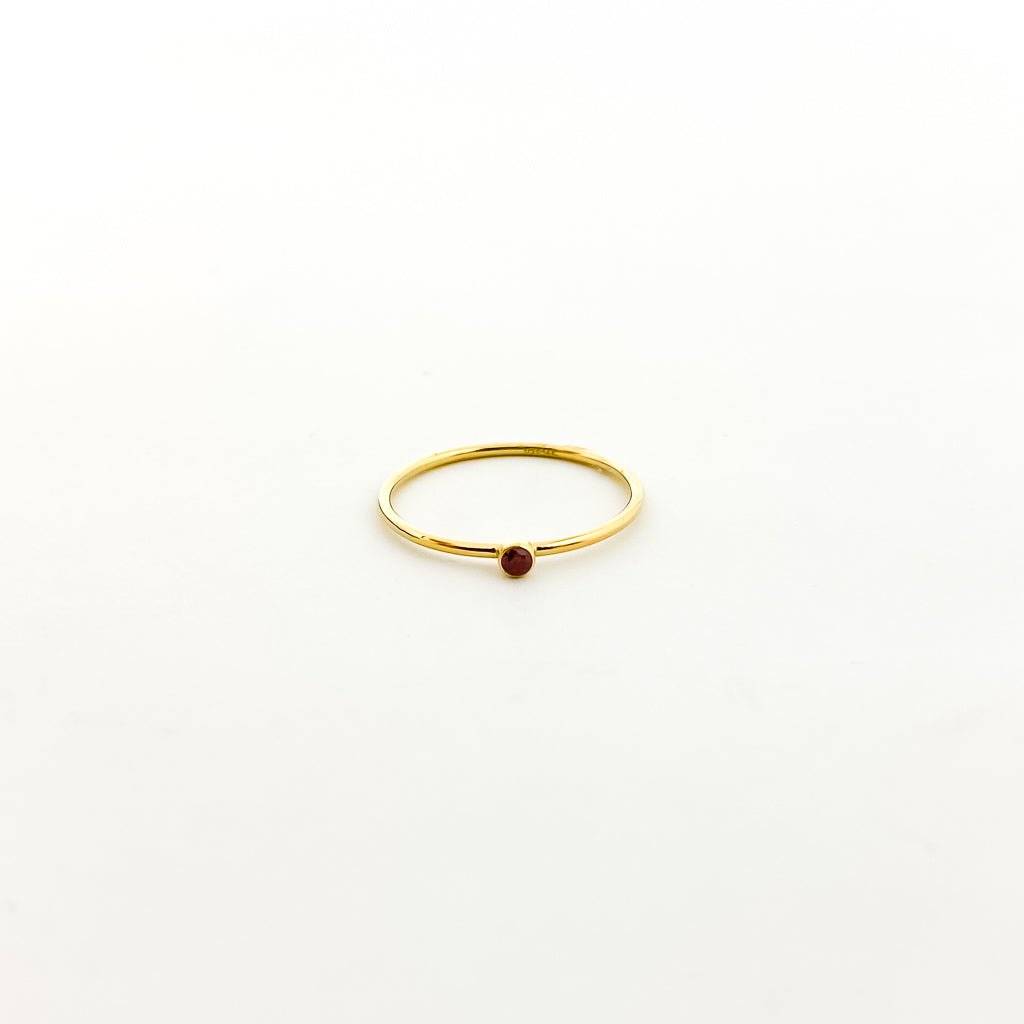 Bella Birthstone Stacking Ring | Gold - MTT Collective
