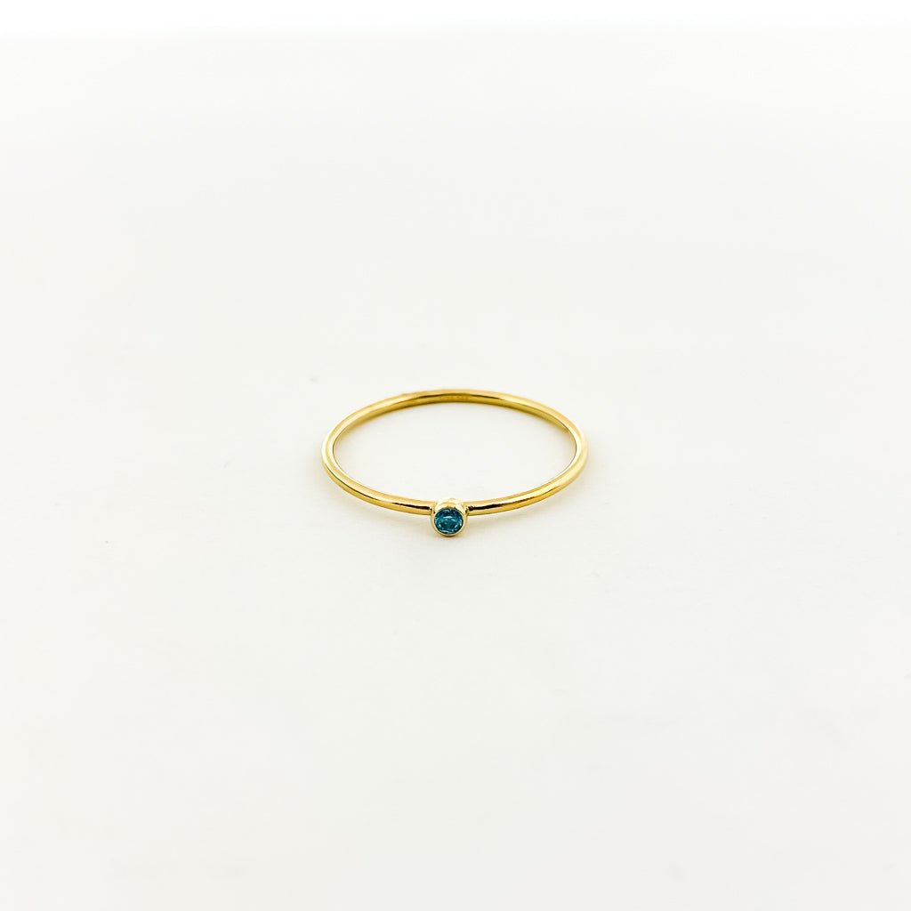 Bella Birthstone Stacking Ring | Gold - MTT Collective