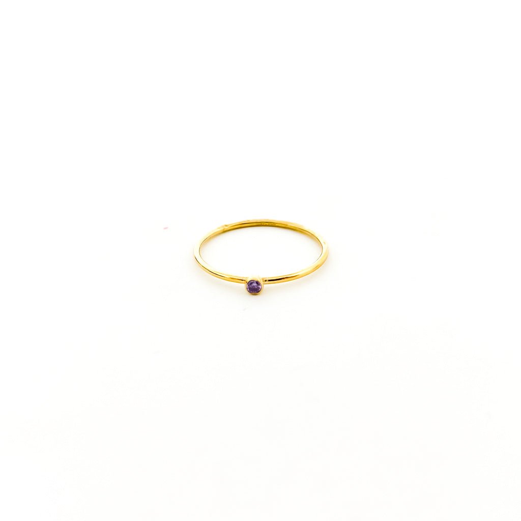 Bella Birthstone Stacking Ring | Gold - MTT Collective