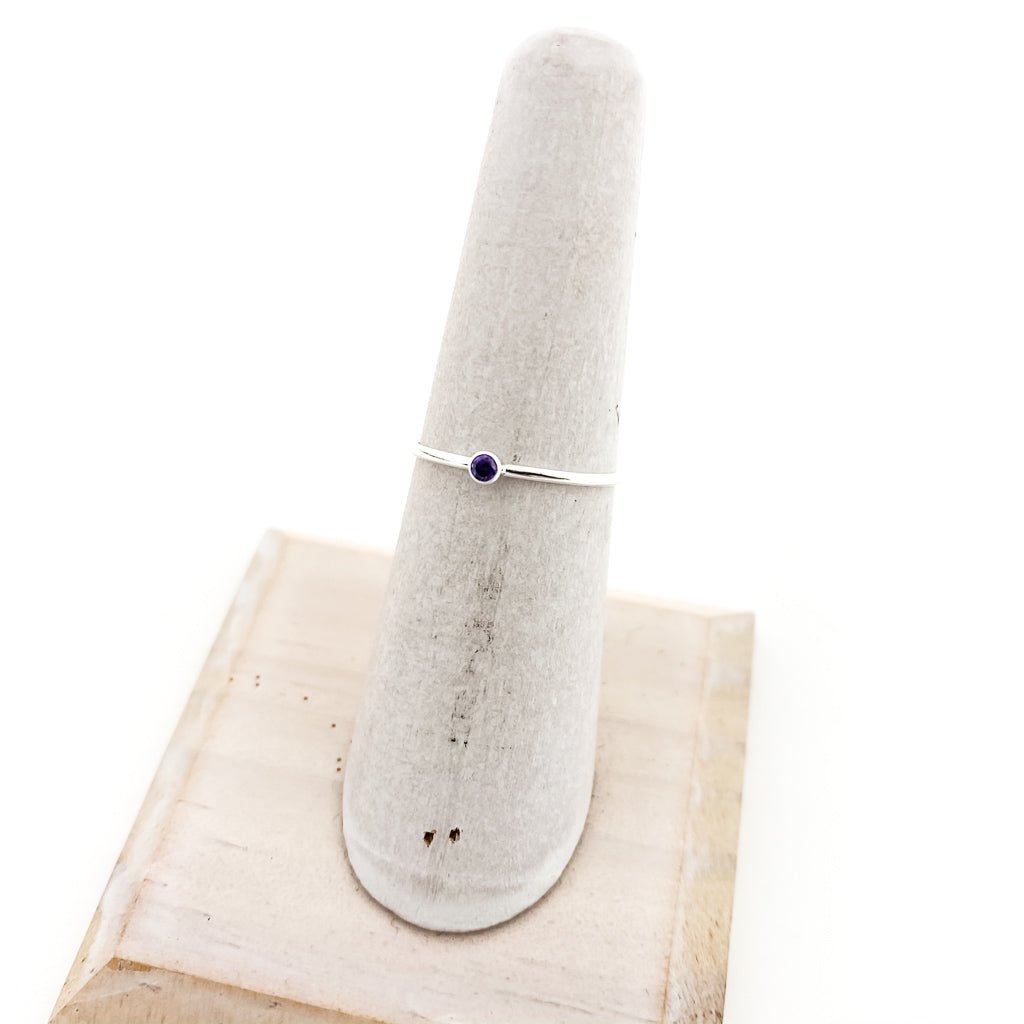 Bella Birthstone Stacking Ring | Silver - MTT Collective