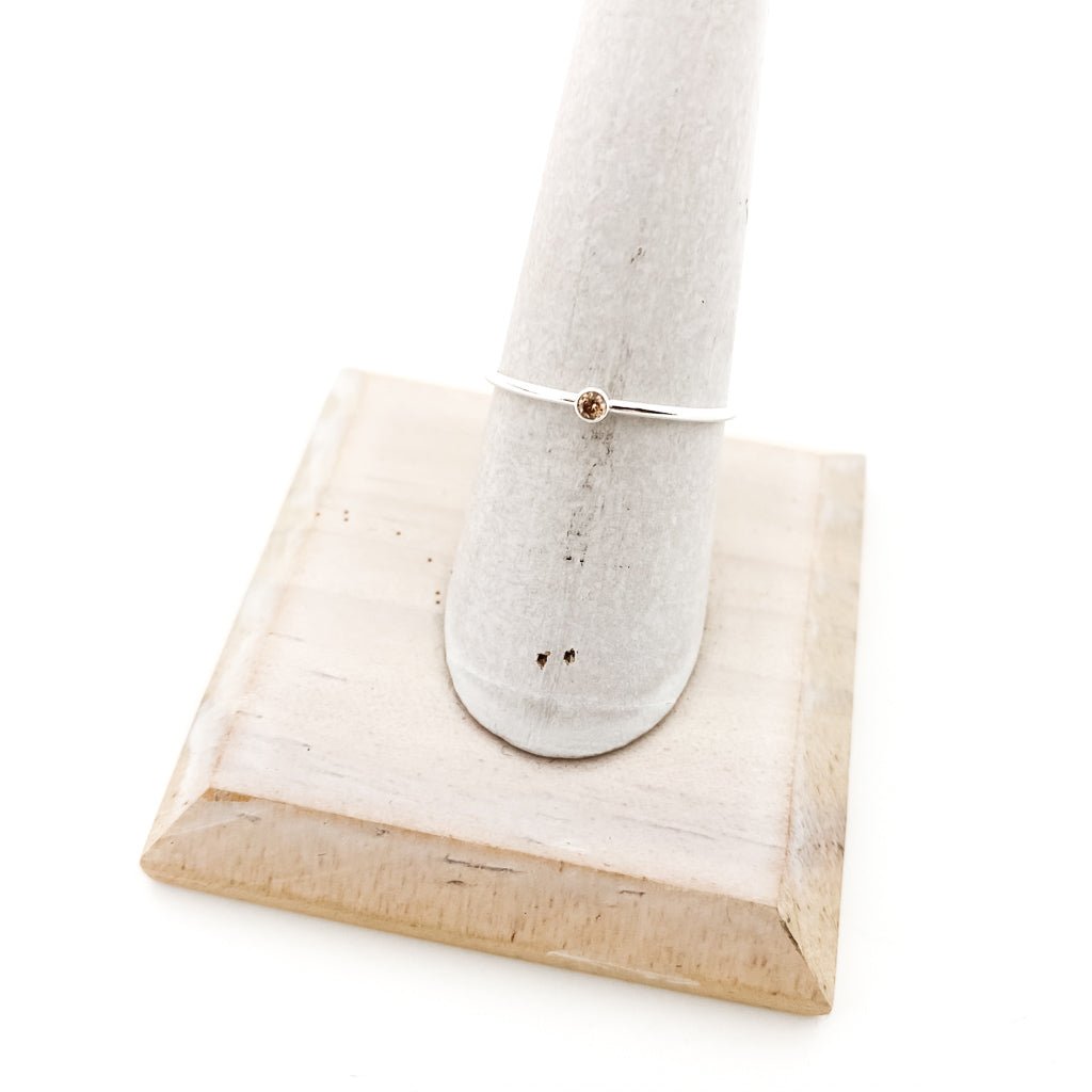 Bella Birthstone Stacking Ring | Silver - MTT Collective