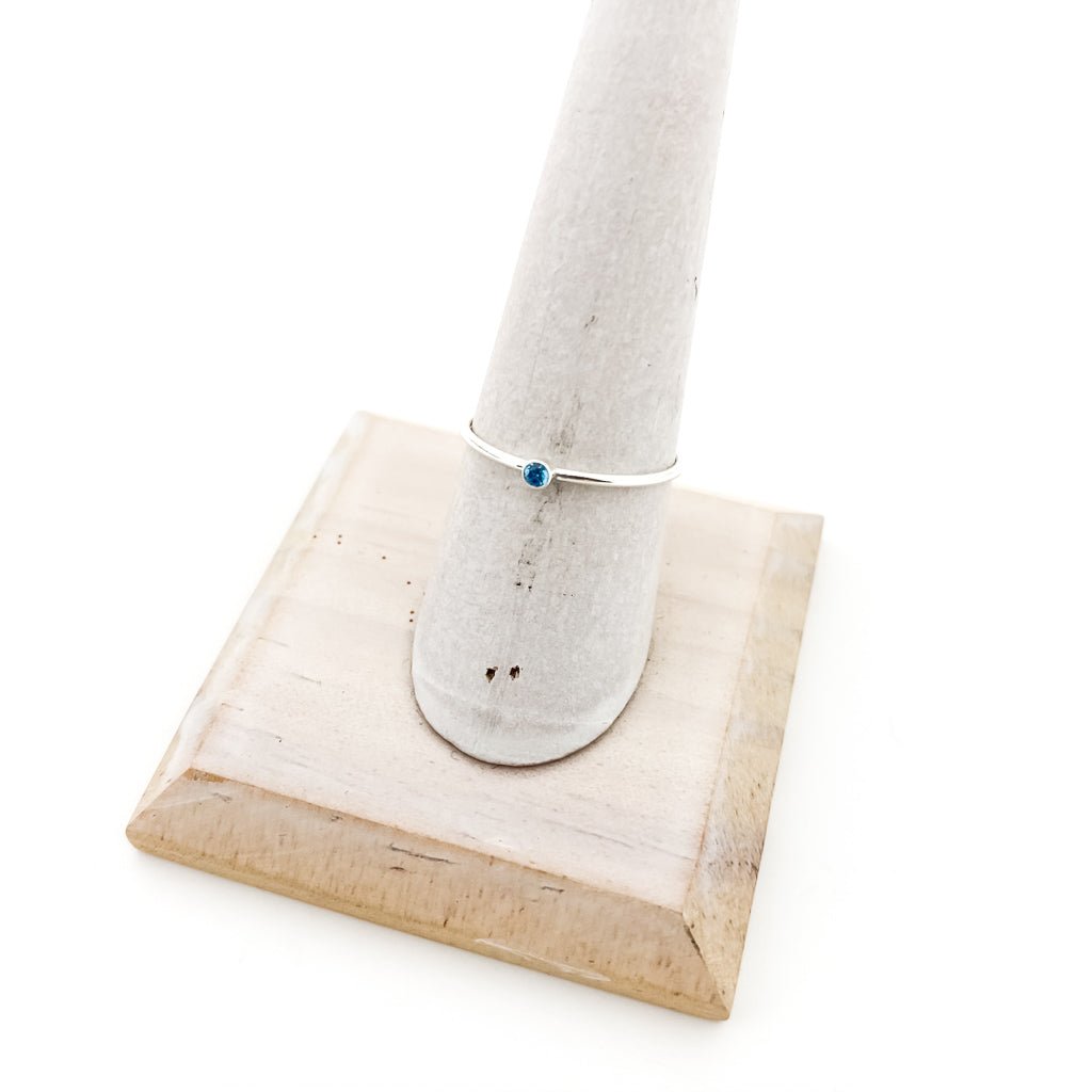 Bella Birthstone Stacking Ring | Silver - MTT Collective