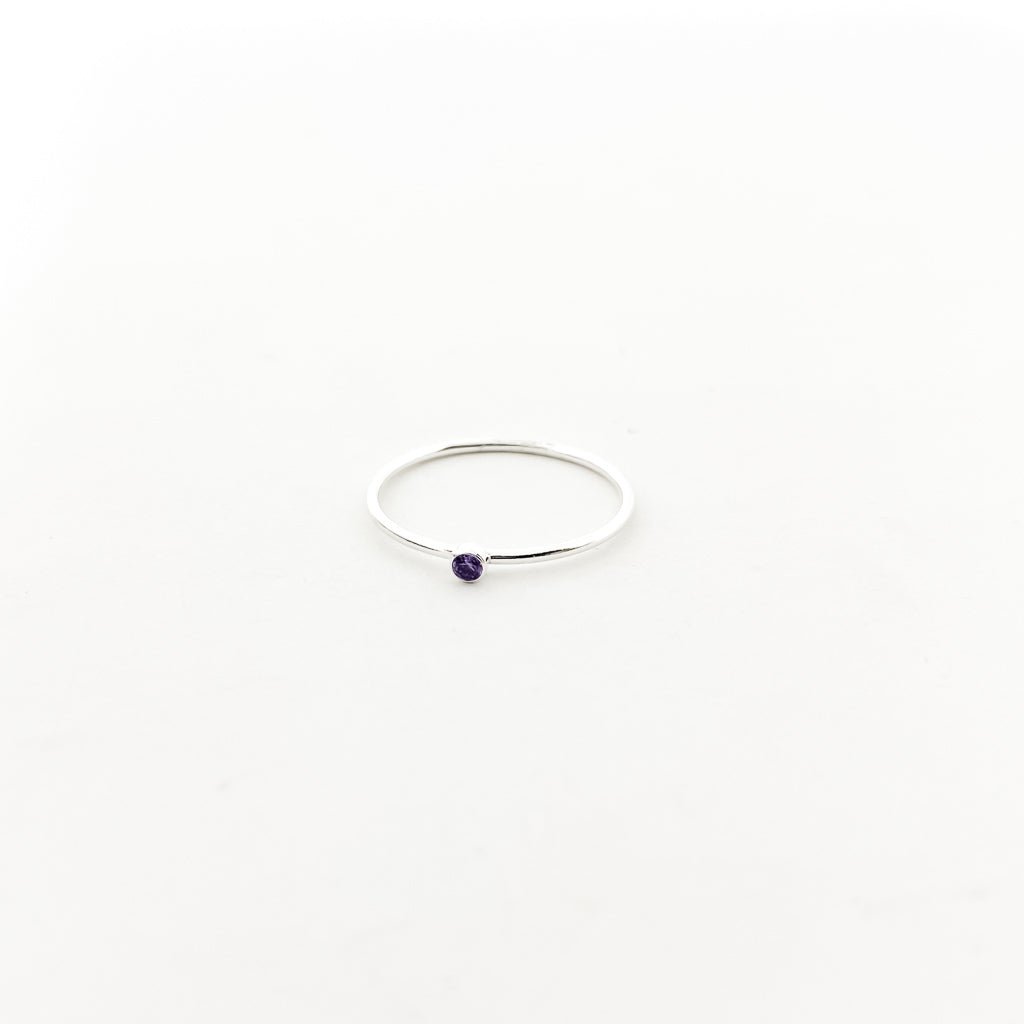 Bella Birthstone Stacking Ring | Silver - MTT Collective