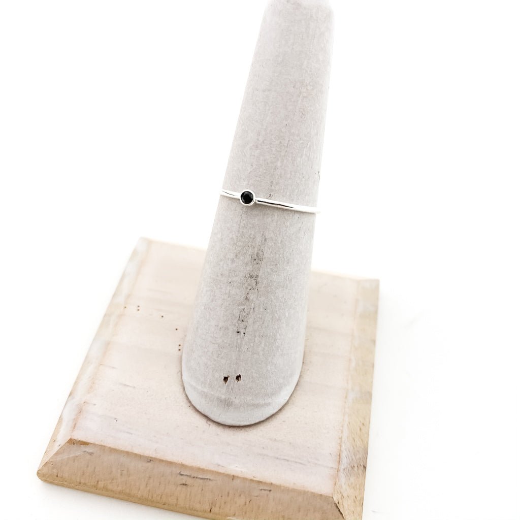 Bella Birthstone Stacking Ring | Silver - MTT Collective