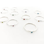 Bella Birthstone Stacking Ring | Silver - MTT Collective