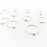 Bella Birthstone Stacking Ring | Silver - MTT Collective