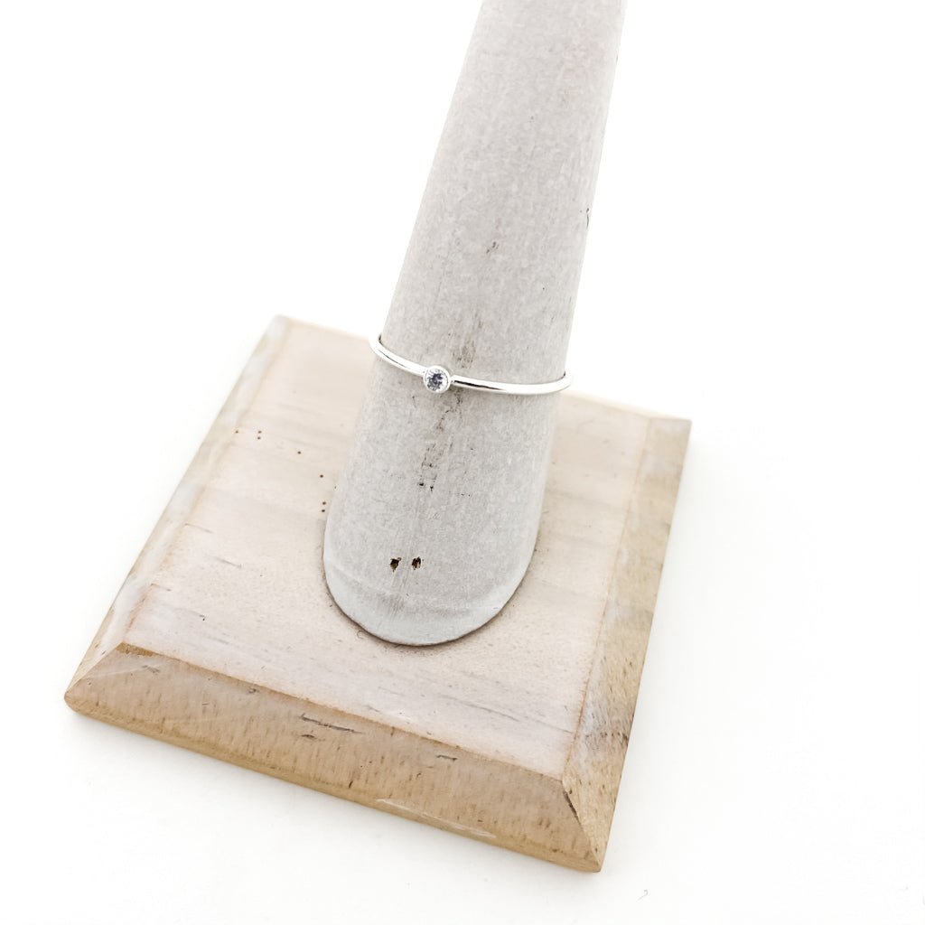 Bella Birthstone Stacking Ring | Silver - MTT Collective