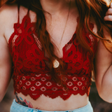 Crochet Lace Longline Bralette