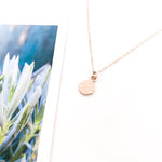 Brielle Textured Vermeil Charm Necklace | Rose Gold - MTT Collective