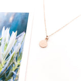 Brielle Textured Vermeil Charm Necklace | Rose Gold - MTT Collective