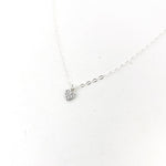 Brooklyn Mini Rhinestone Heart Necklace | Silver - MTT Collective