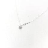 Brooklyn Mini Rhinestone Heart Necklace | Silver - MTT Collective