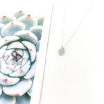 Brooklyn Mini Rhinestone Heart Necklace | Silver - MTT Collective