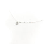 Brooklyn Mini Rhinestone Heart Necklace | Silver - MTT Collective