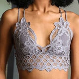 Crochet Lace Longline Bralette