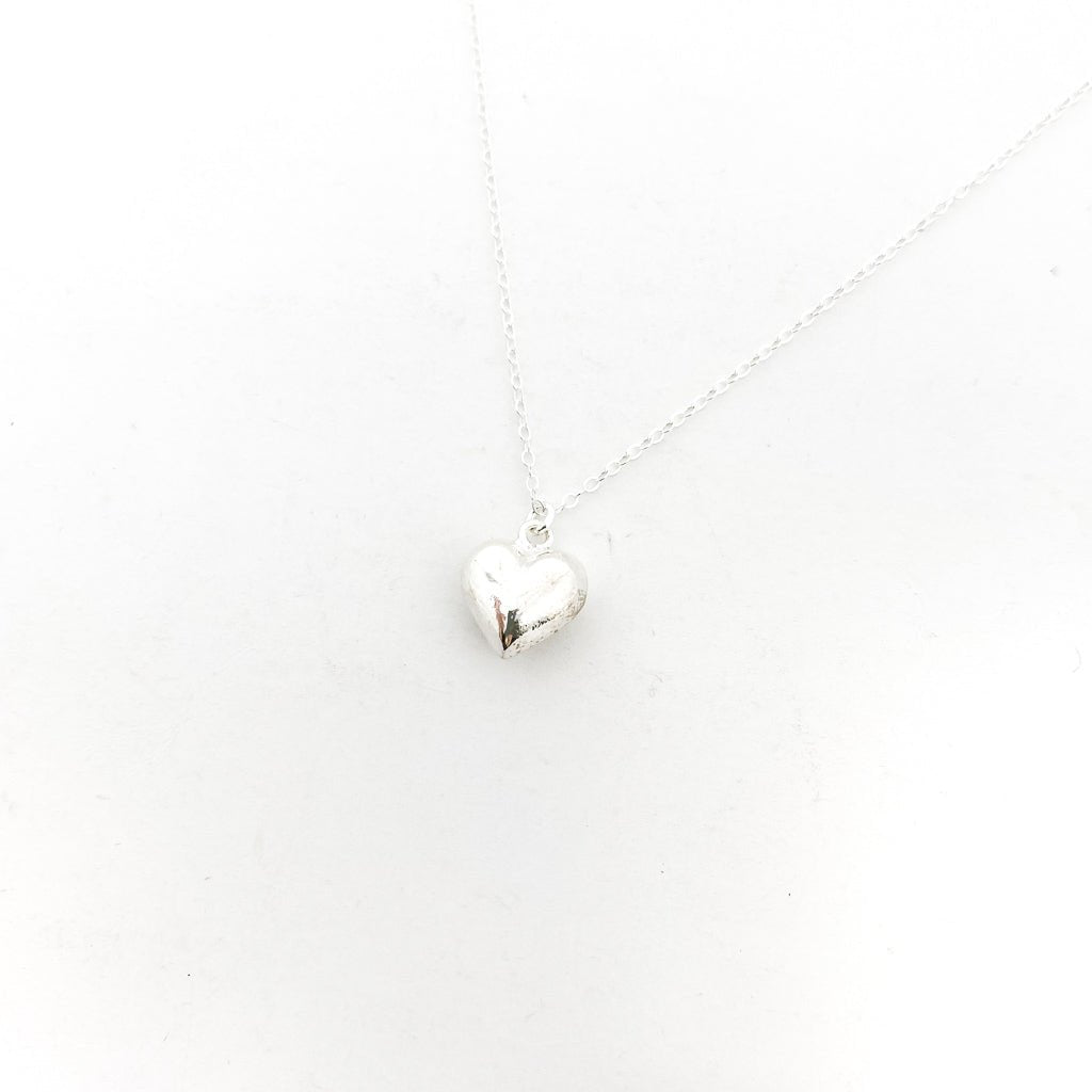 Camila Puff Heart Necklace | Silver - MTT Collective