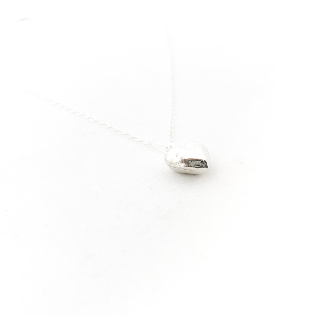 Camila Puff Heart Necklace | Silver - MTT Collective