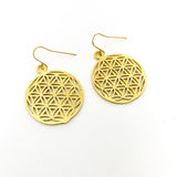Cheyenne Sphere Pattern Earrings | Gold - MTT Collective
