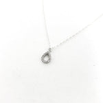 Crystal Open Drop Necklace | Silver - MTT Collective