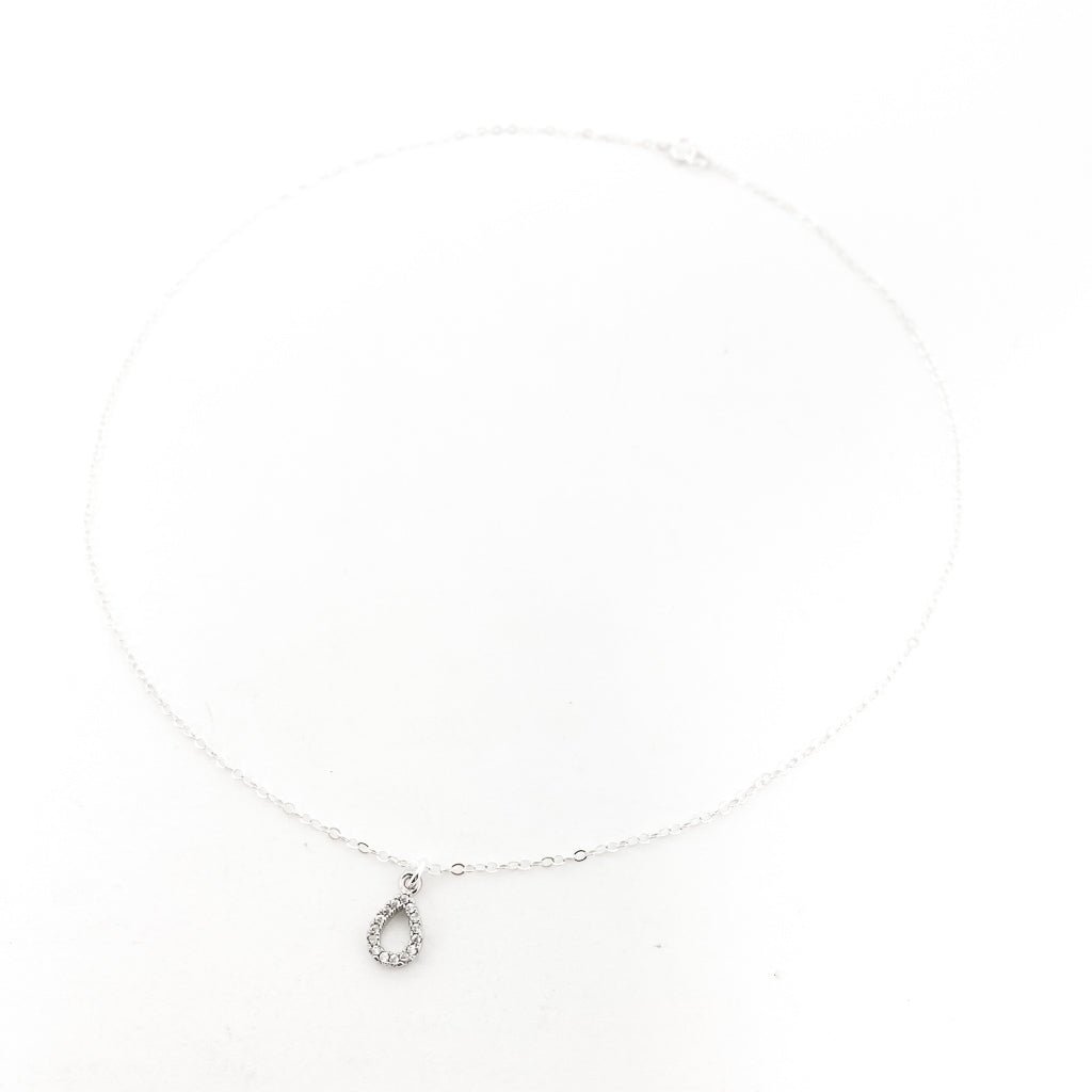 Crystal Open Drop Necklace | Silver - MTT Collective