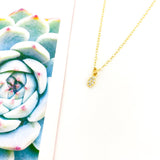 Dahlia Mini Rhinestone Pendant Necklace - MTT Collective