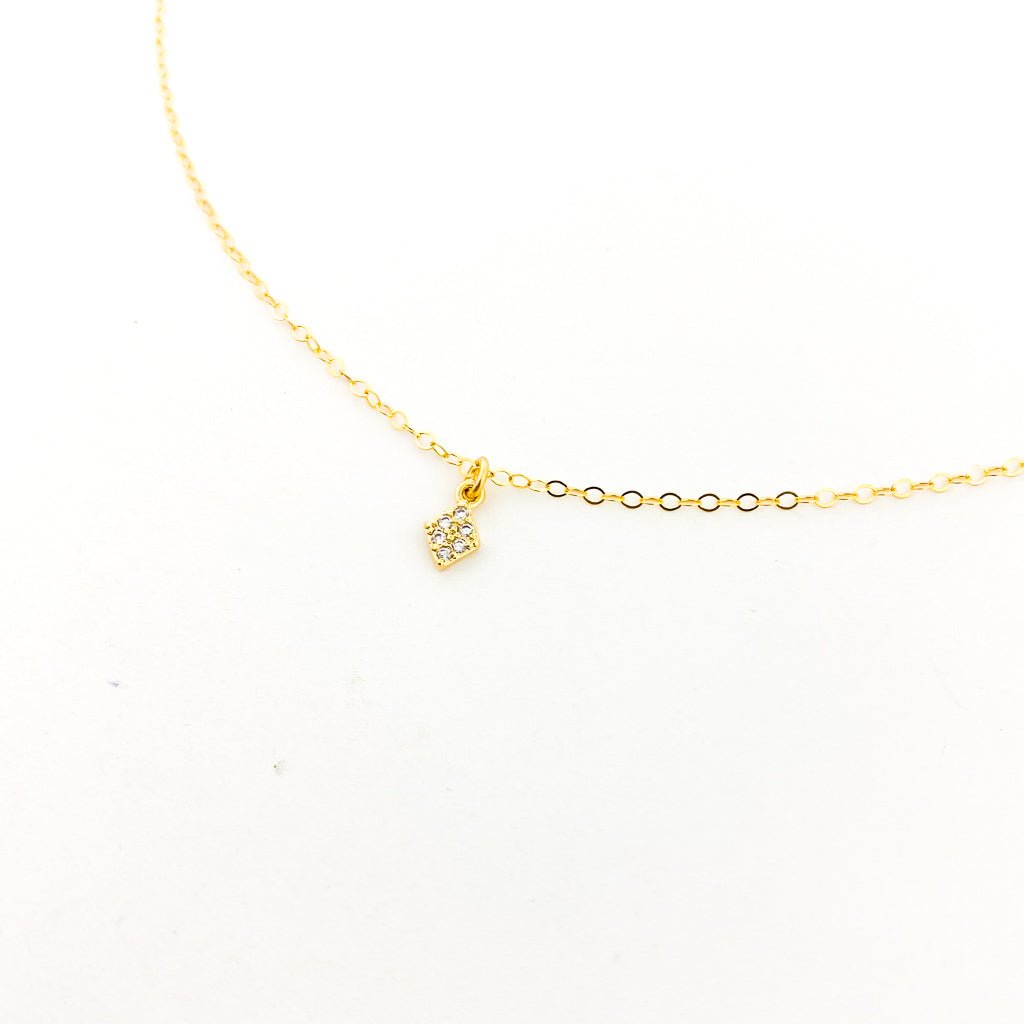 Dahlia Mini Rhinestone Pendant Necklace - MTT Collective