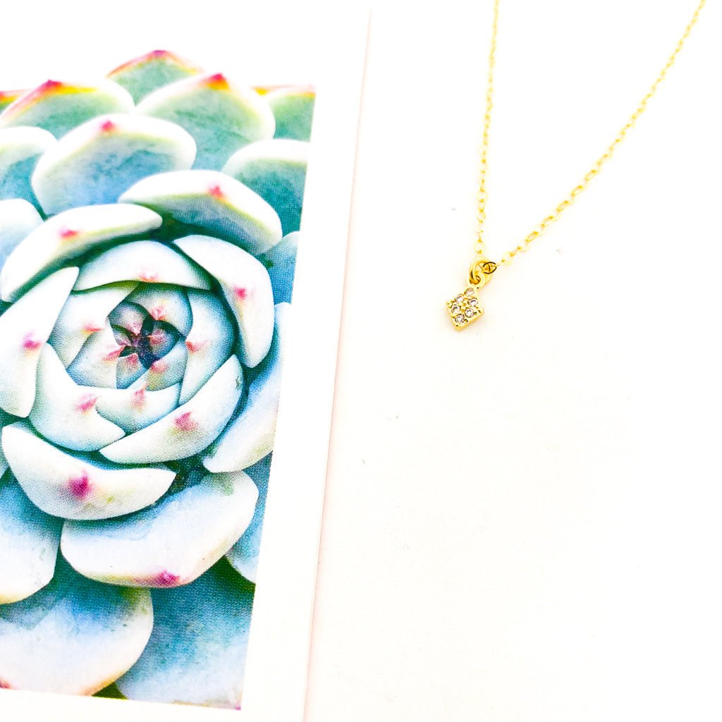 Dahlia Mini Rhinestone Pendant Necklace - MTT Collective