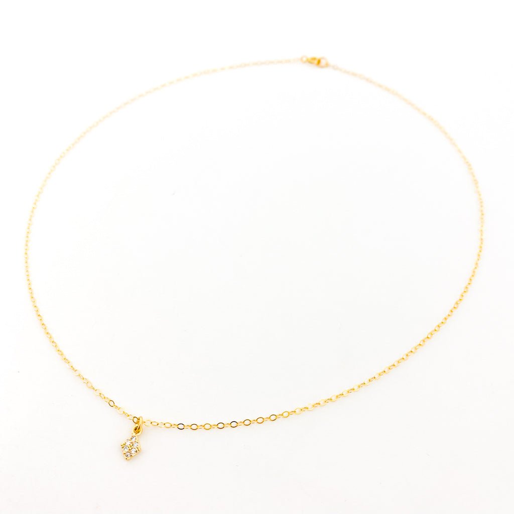 Dahlia Mini Rhinestone Pendant Necklace - MTT Collective