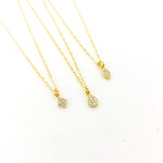 Dahlia Mini Rhinestone Pendant Necklace - MTT Collective