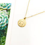 Daphne Mini Double - Sided Queen Elizabeth Coin Necklace | Gold - MTT Collective
