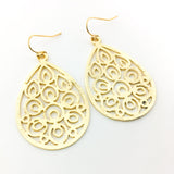 Diana Floral Drop Brushed Earrings - MTT Collective