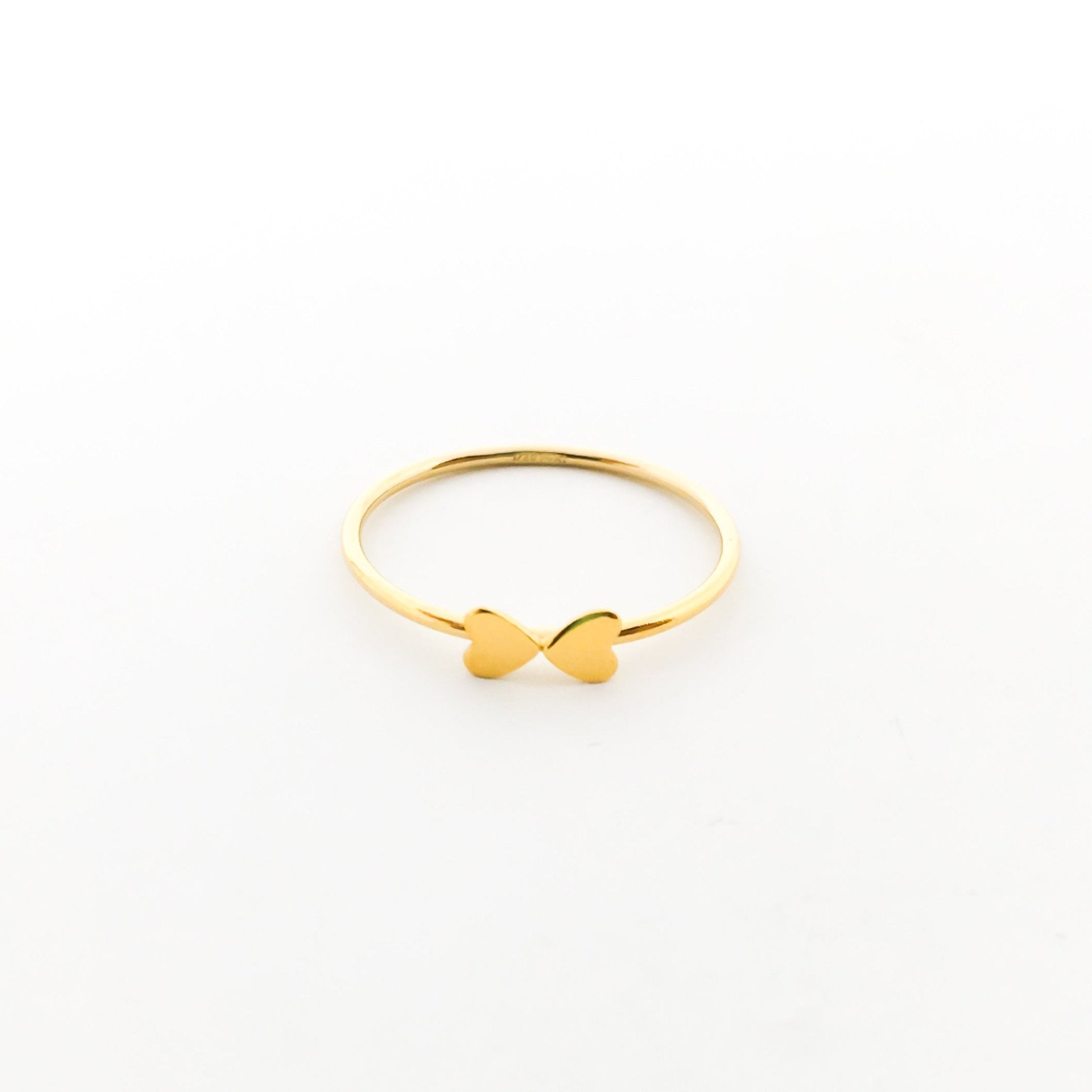 Double Heart Stacking Ring | Gold - MTT Collective