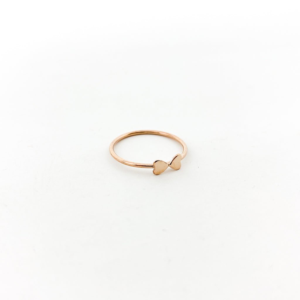 Double Heart Stacking Ring | Rose Gold - MTT Collective