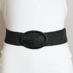 Raffia Oval Buckle Belt - MTT Collective