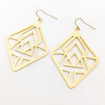 Eden Brushed Diamond Pattern Earrings - MTT Collective