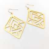 Eden Brushed Diamond Pattern Earrings - MTT Collective