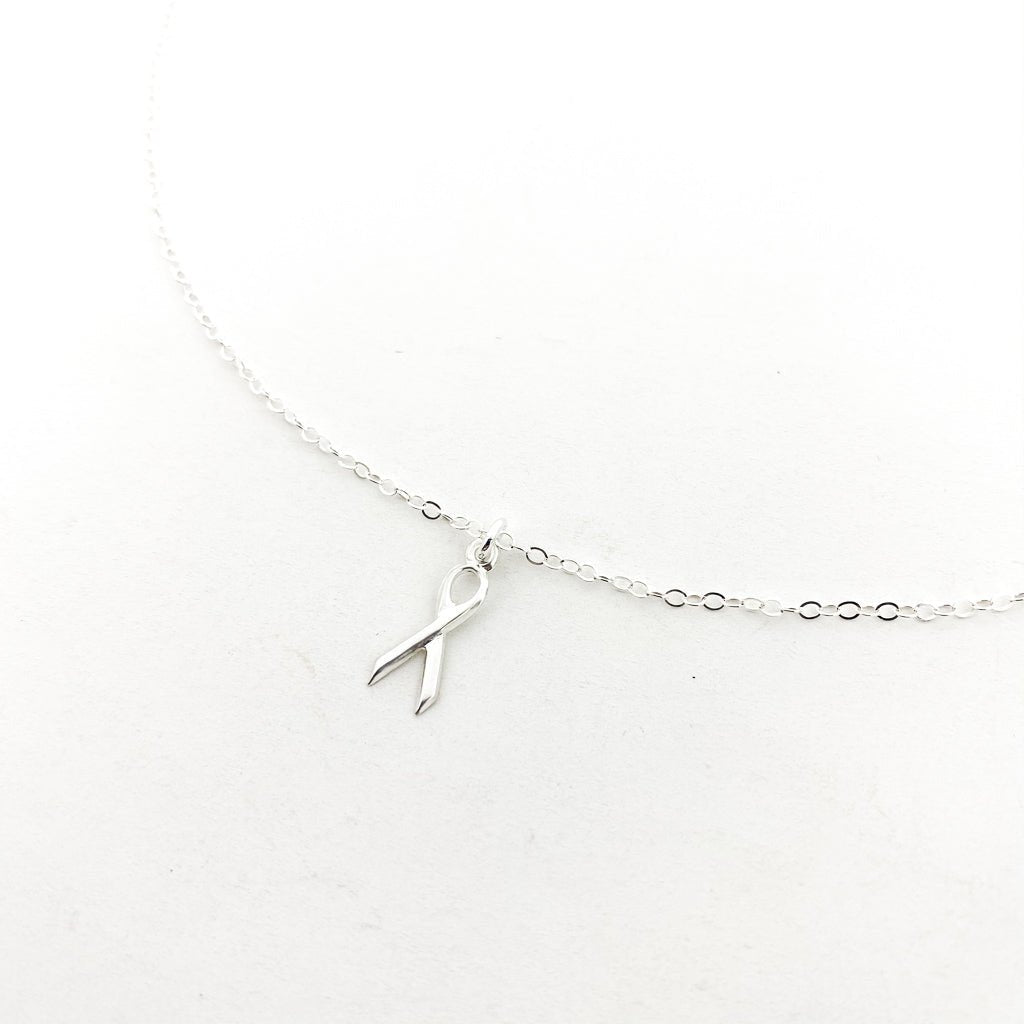 Eleanor Awareness Ribbon Necklace | Silver - MTT Collective