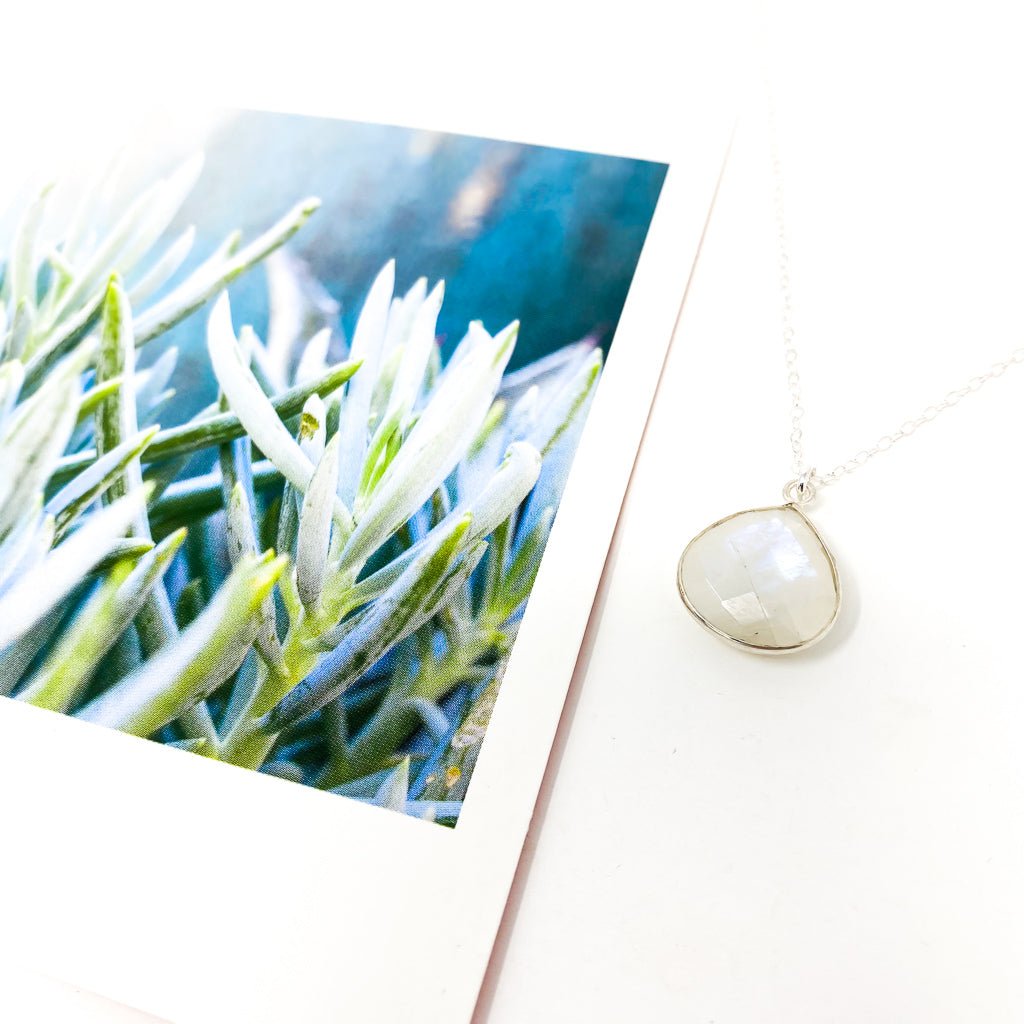 Eliana Drop Moonstone Necklace - MTT Collective