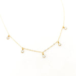 Eliza Five Hanging Rhinestone Necklace - MTT Collective