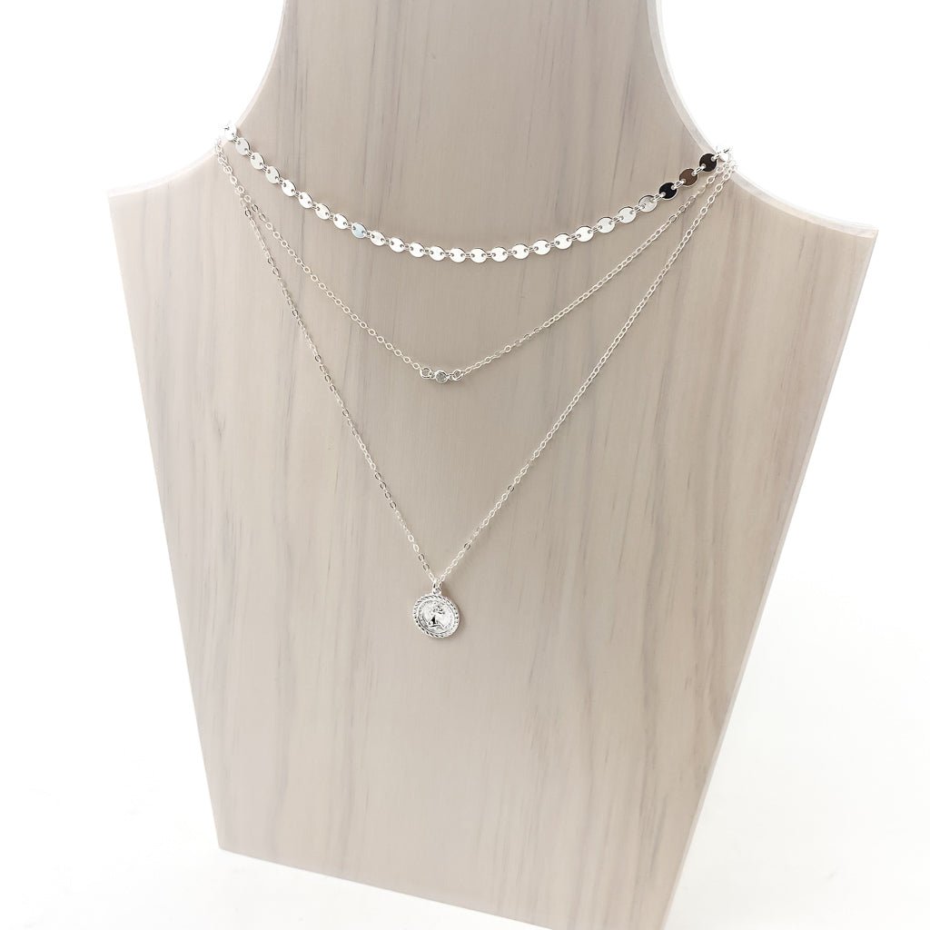 Elizabeth Mini Coin Necklace Set | Silver - MTT Collective