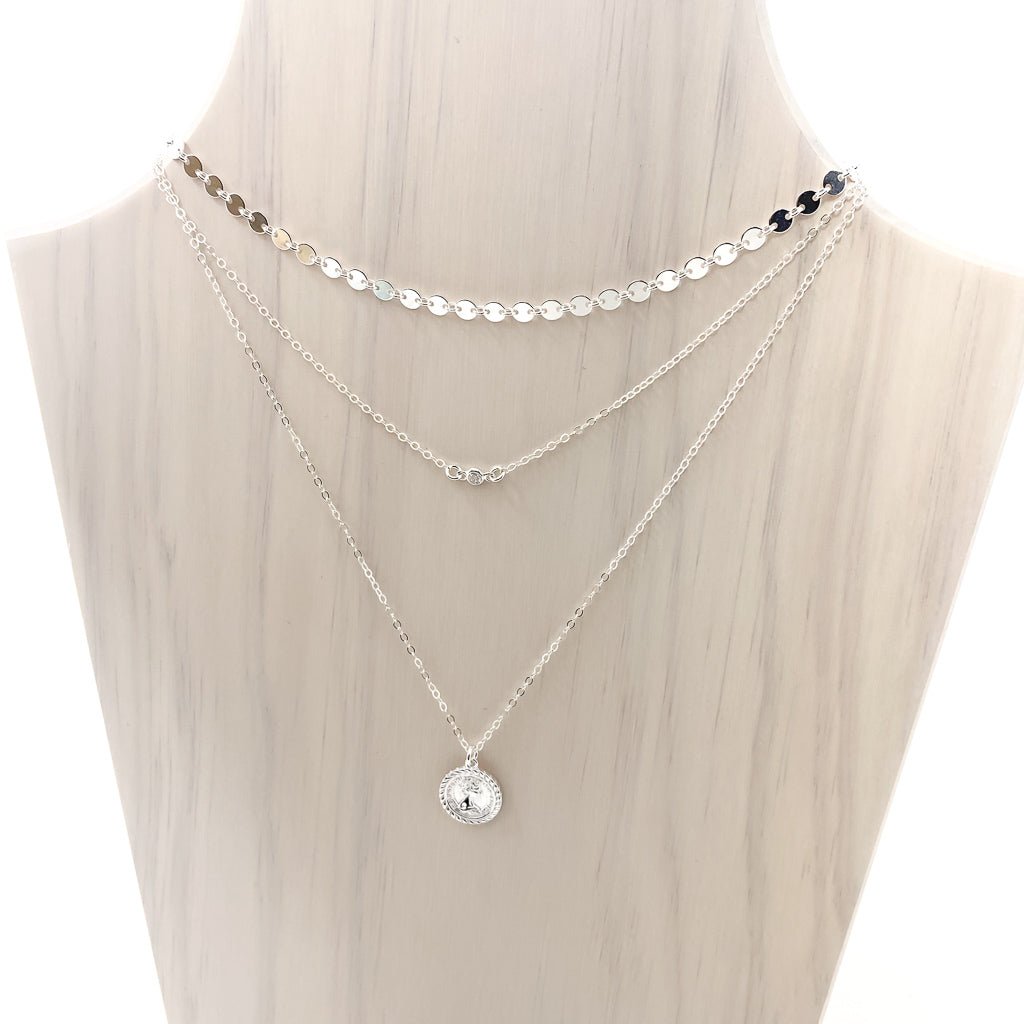 Elizabeth Mini Coin Necklace Set | Silver - MTT Collective