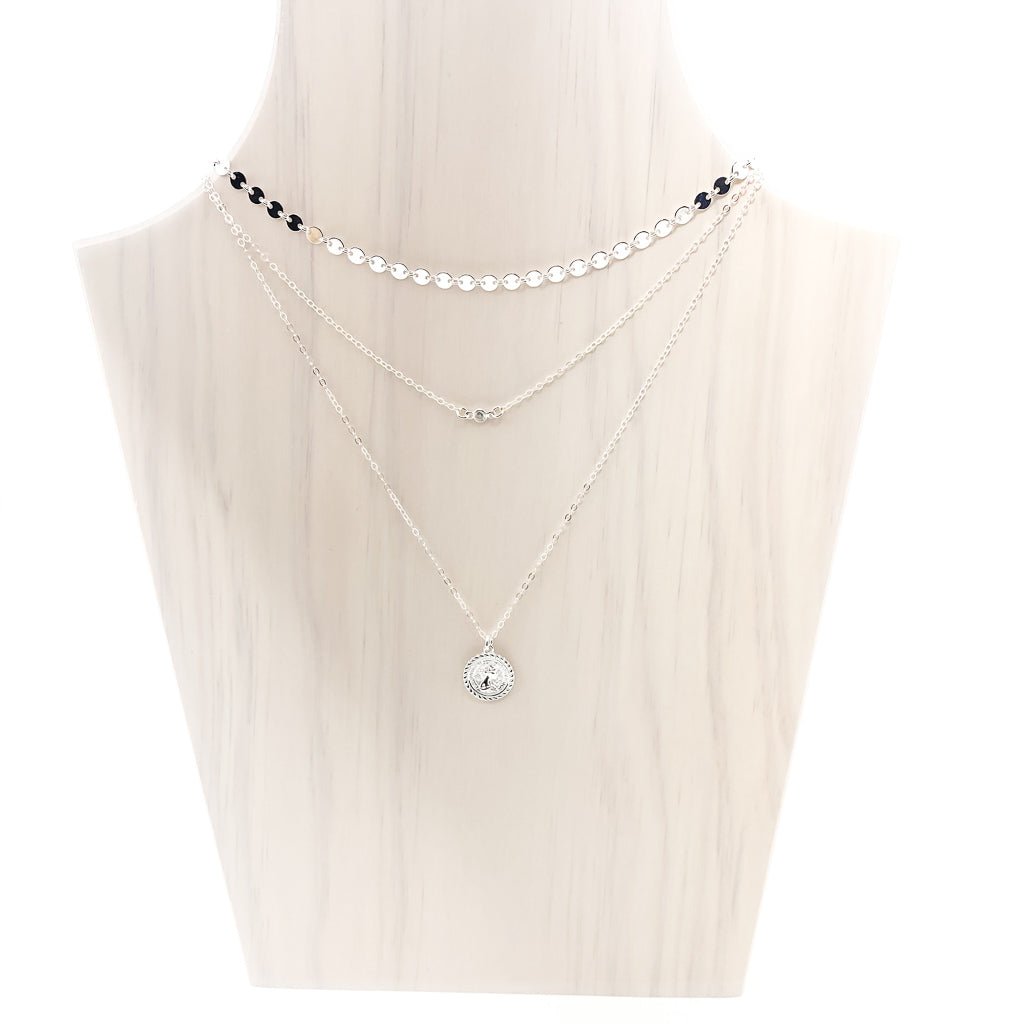 Elizabeth Mini Coin Necklace Set | Silver - MTT Collective