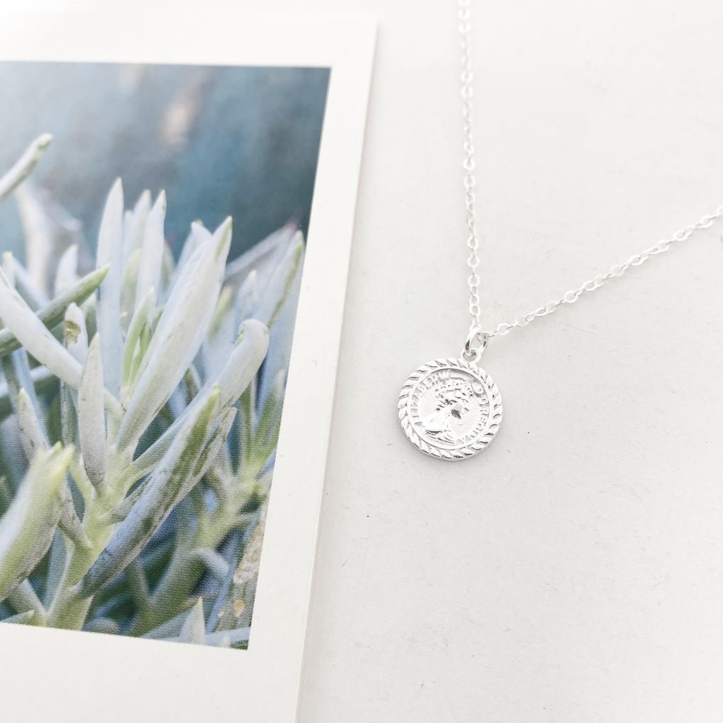 Elizabeth Mini Coin Necklace | Silver - MTT Collective